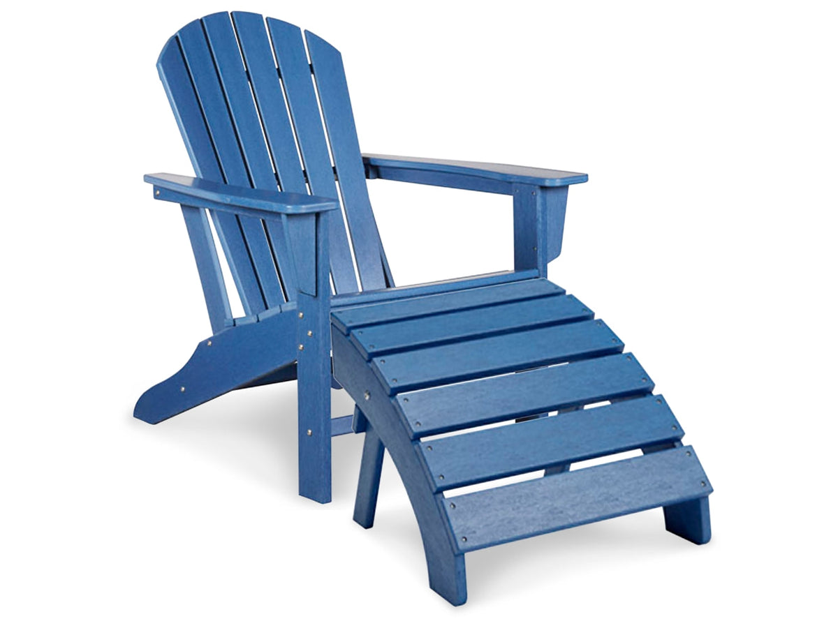 Sundown Treasure Outdoor Adirondack Chair and Ottoman - furniture place usa