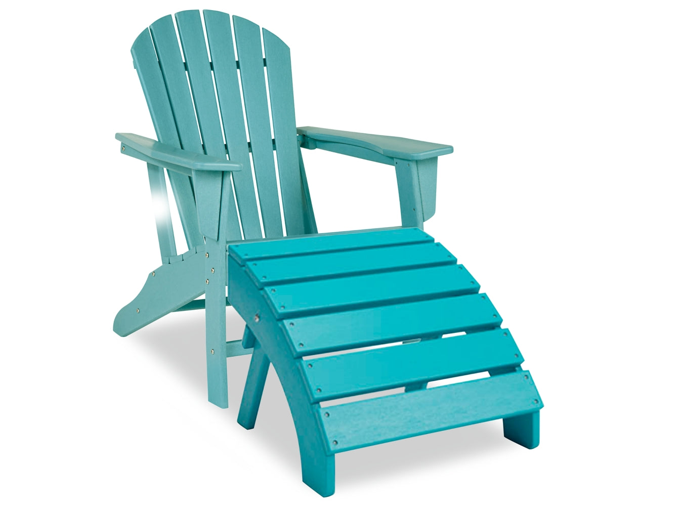Sundown Treasure Outdoor Adirondack Chair and Ottoman - furniture place usa