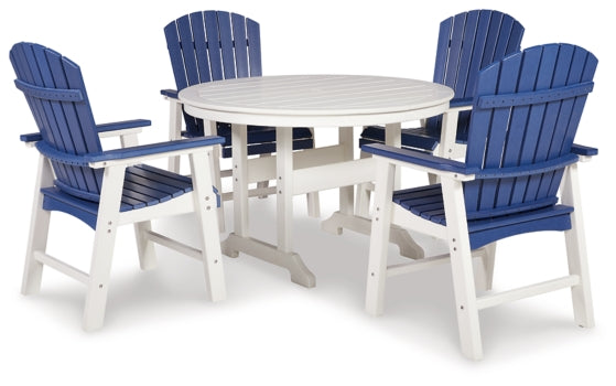 Crescent Luxe Outdoor Dining Table with 4 Chairs - furniture place usa