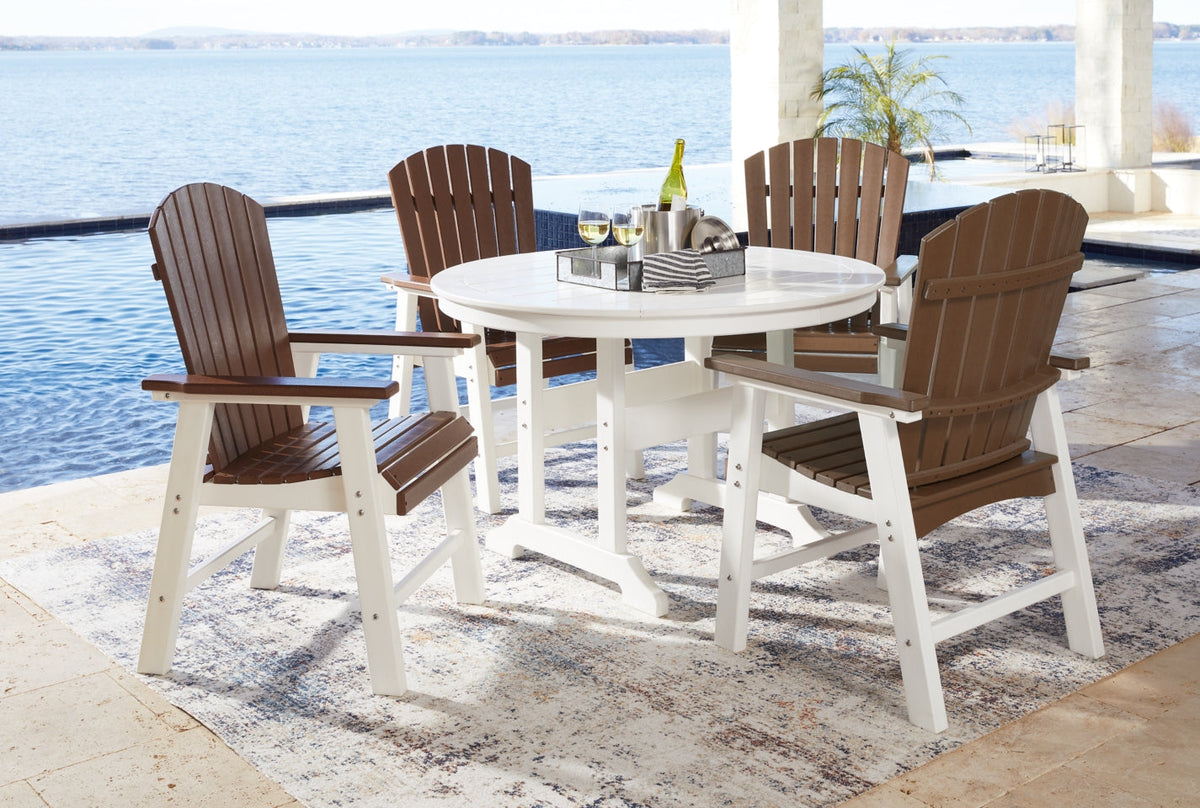 Crescent Luxe Outdoor Dining Table and 4 Chairs - furniture place usa