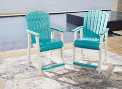 Eisely Outdoor Counter Height Bar Stool (Set of 2) - furniture place usa