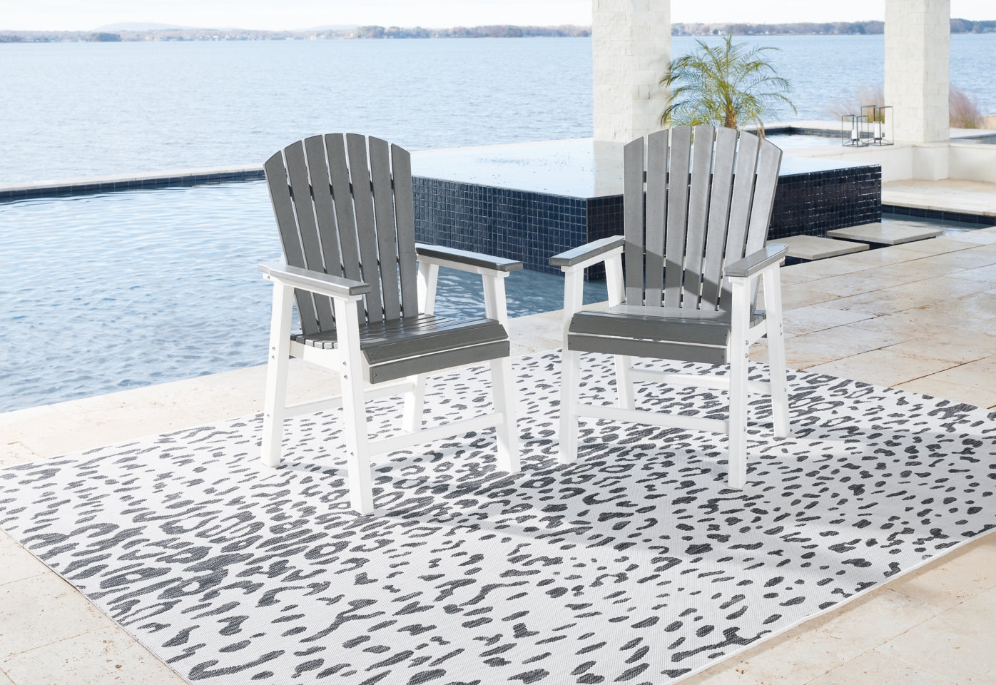 Transville Outdoor Dining Arm Chair (Set of 2) - furniture place usa