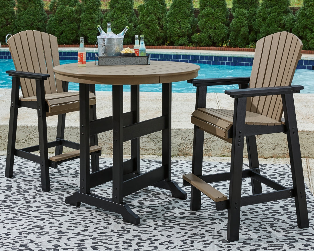 Fairen Trail Outdoor Bar Table and 2 Barstools - PKG009512