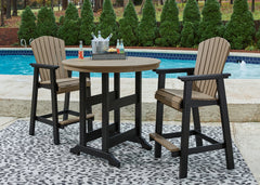 Fairen Trail Outdoor Counter Height Dining Table with 2 Barstools - furniture place usa