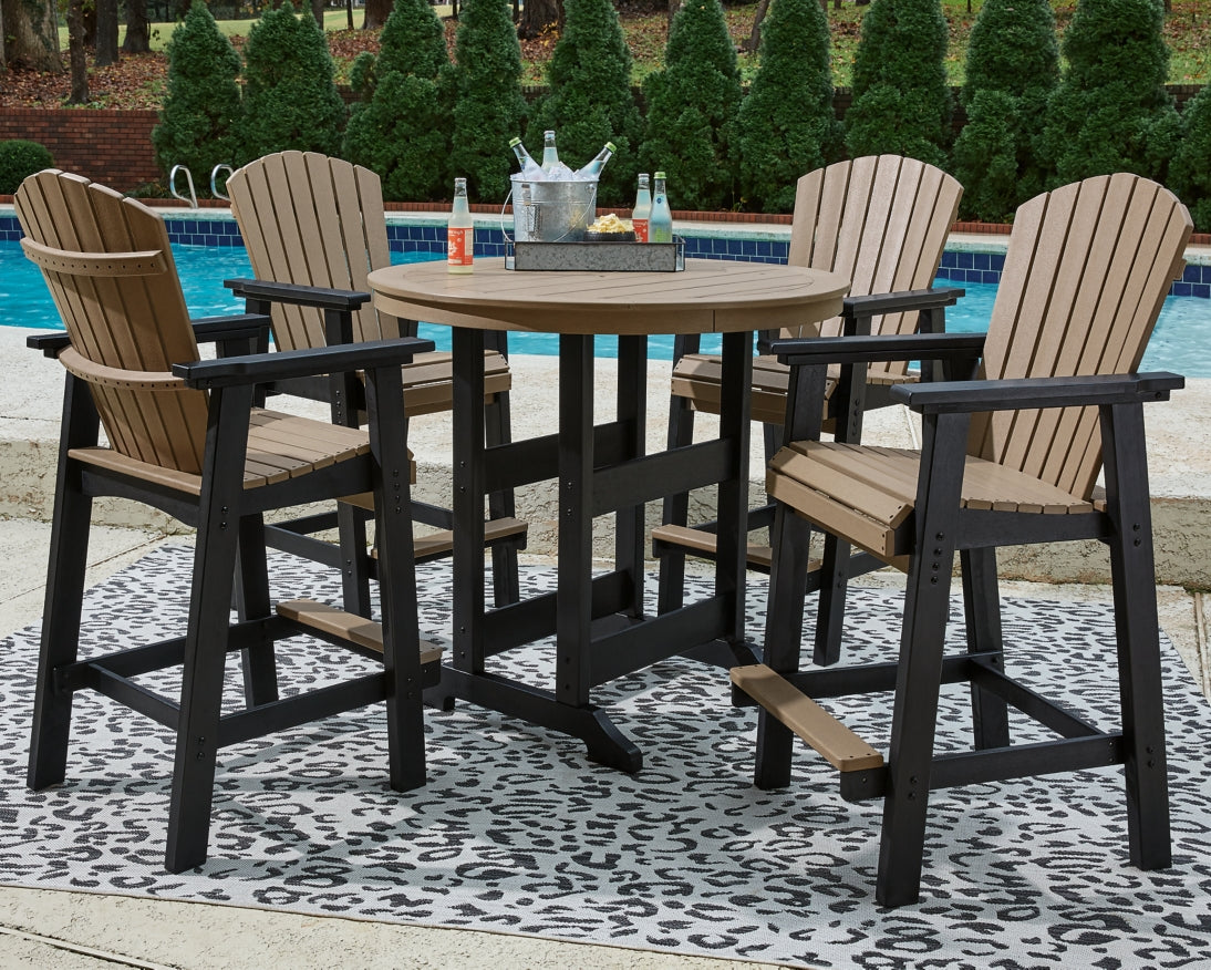 Fairen Trail Outdoor Bar Table and 4 Barstools - PKG009513 - furniture place usa