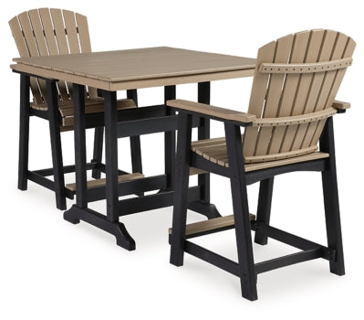 Fairen Trail Outdoor Counter Height Dining Table and 2 Barstools - furniture place usa