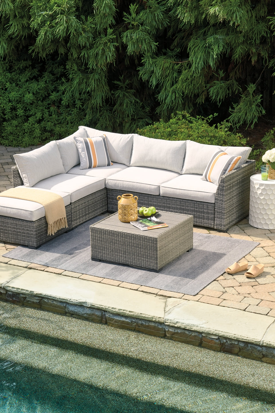 Cherry Point 4-piece Outdoor Sectional Set - furniture place usa