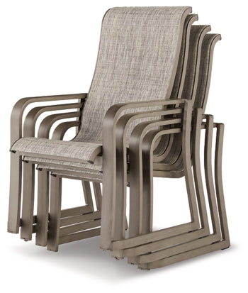 Beach Front Sling Arm Chair (Set of 4) - furniture place usa