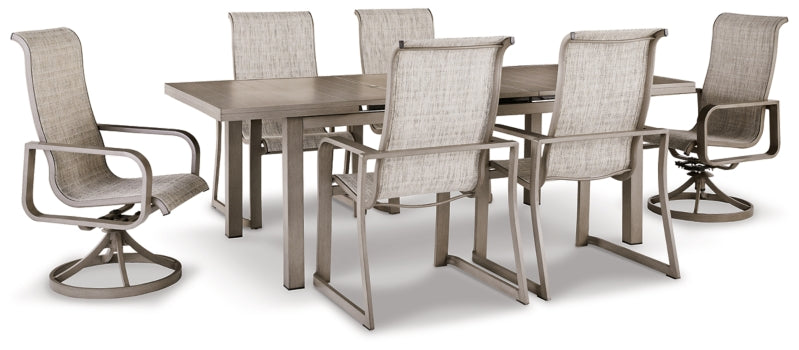 Beach Front Outdoor Dining Table and 6 Chairs - PKG014885 - furniture place usa