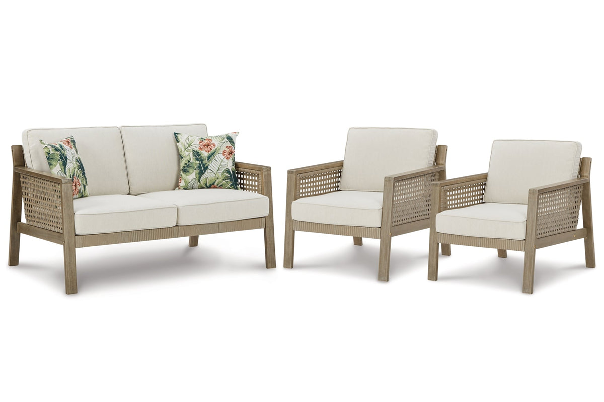 Barn Cove Outdoor Loveseat with 2 Lounge Chairs