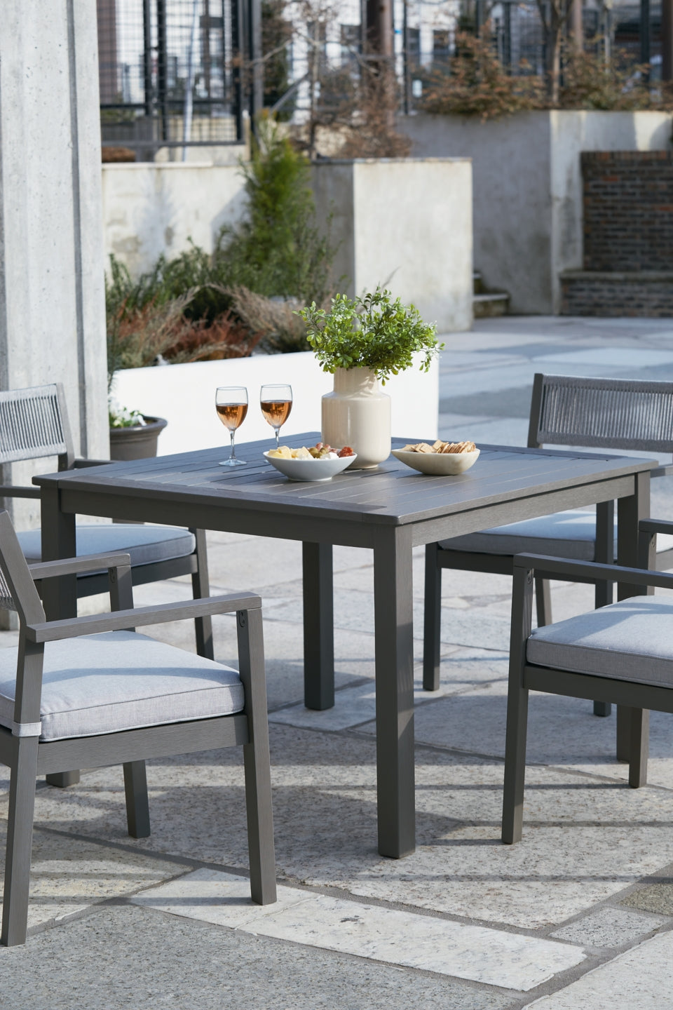 Eden Town Outdoor Dining Table and 4 Chairs - furniture place usa