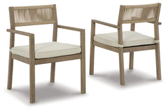 Aria Plains Arm Chair with Cushion (Set of 2) - furniture place usa