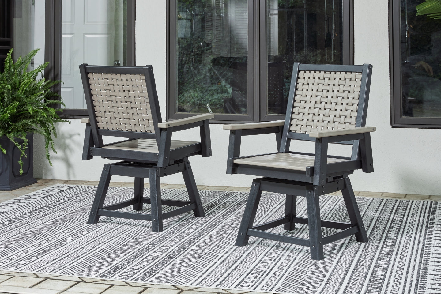 Mount Valley Swivel Chair (Set of 2) - furniture place usa