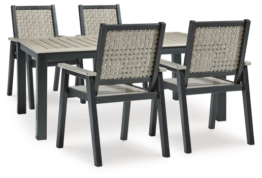 Mount Valley Outdoor Dining Table and 4 Chairs - PKG015413 - furniture place usa