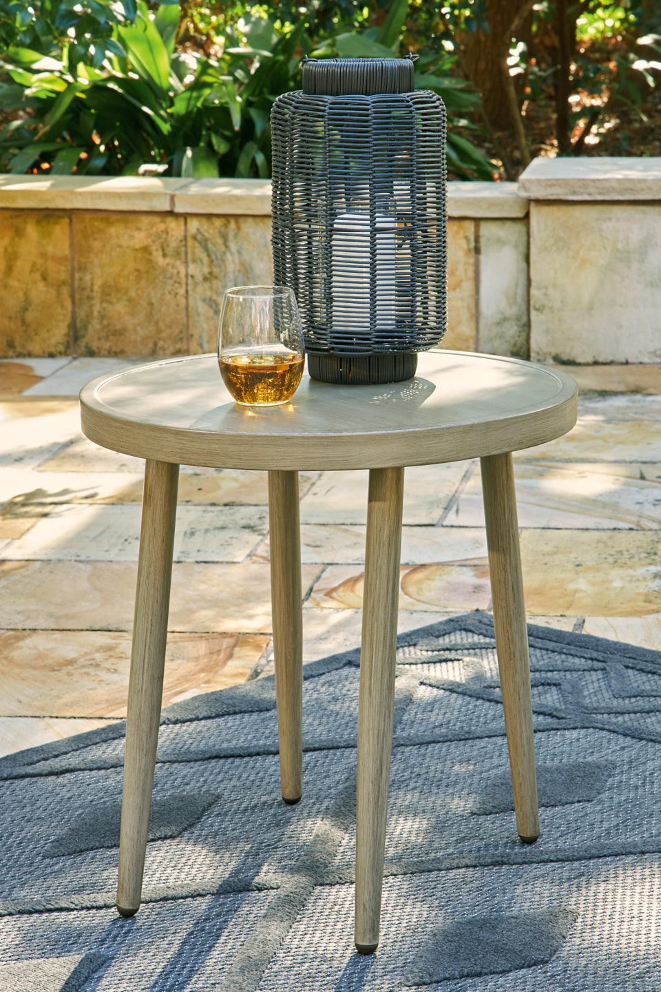 Swiss Valley Outdoor Coffee Table with End Table - furniture place usa