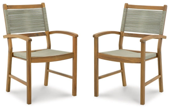 Janiyah Outdoor Dining Arm Chair (Set of 2) - furniture place usa