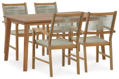 Janiyah Outdoor Dining Table and 4 Chairs - PKG015462 - furniture place usa