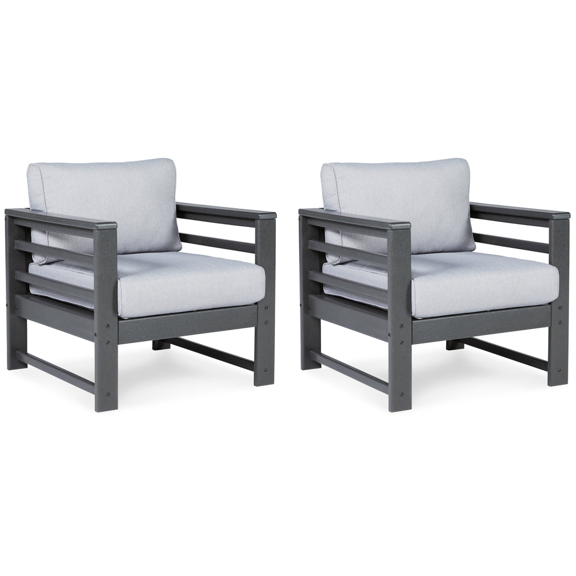 Amora Outdoor Lounge Chair with Cushion (Set of 2) - furniture place usa