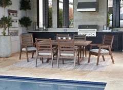 Emmeline Outdoor Dining Table and 6 Chairs - furniture place usa