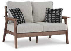 Emmeline Outdoor Loveseat with Coffee Table - furniture place usa