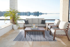 Emmeline Outdoor Sofa, 2 Lounge Chairs and Coffee Table - furniture place usa