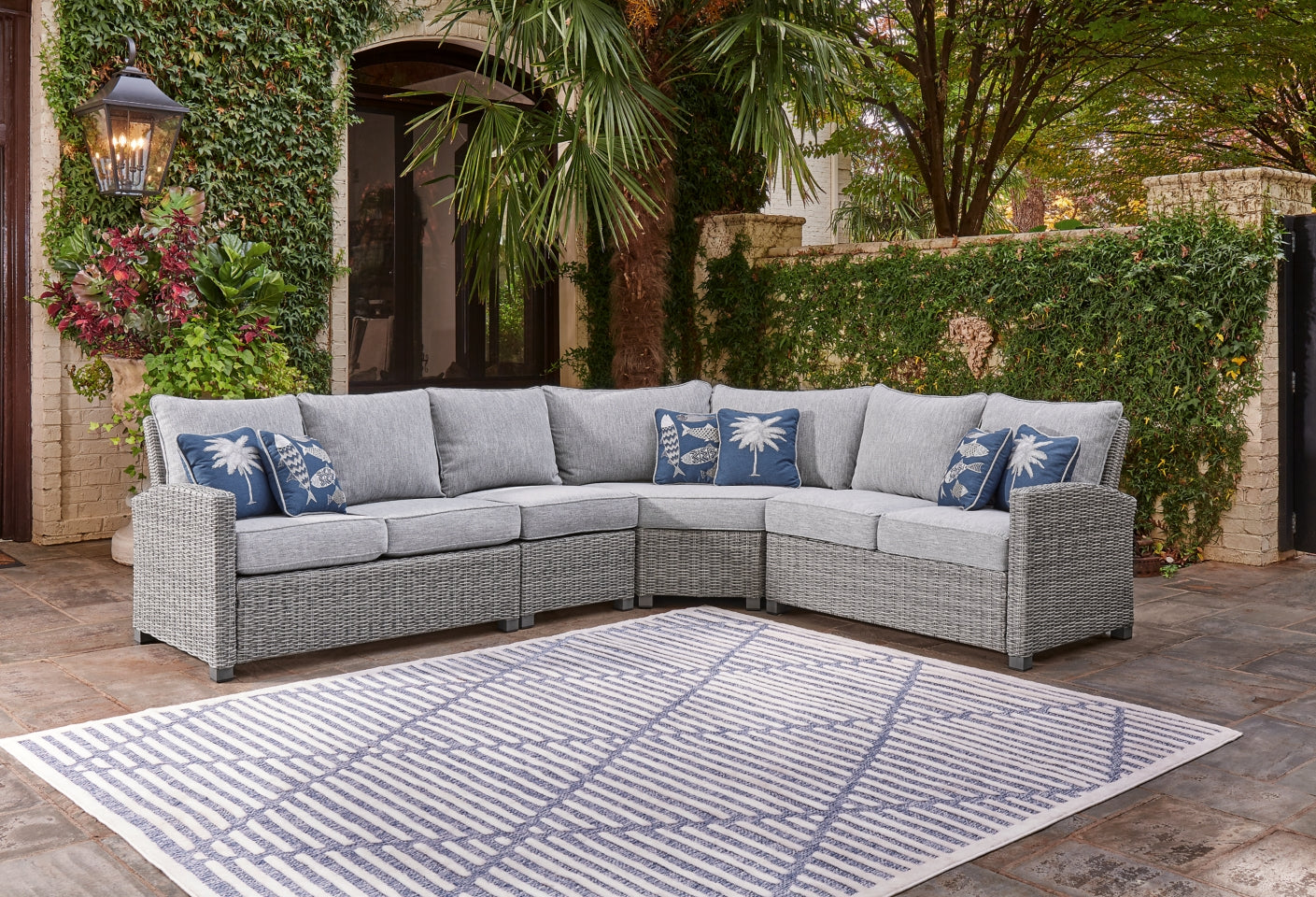 Naples Beach 4-Piece Outdoor Sectional - furniture place usa