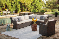 Easy Isle 3-Piece Outdoor Sectional with Chair - furniture place usa