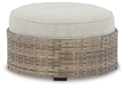Calworth Outdoor Ottoman with Cushion - furniture place usa