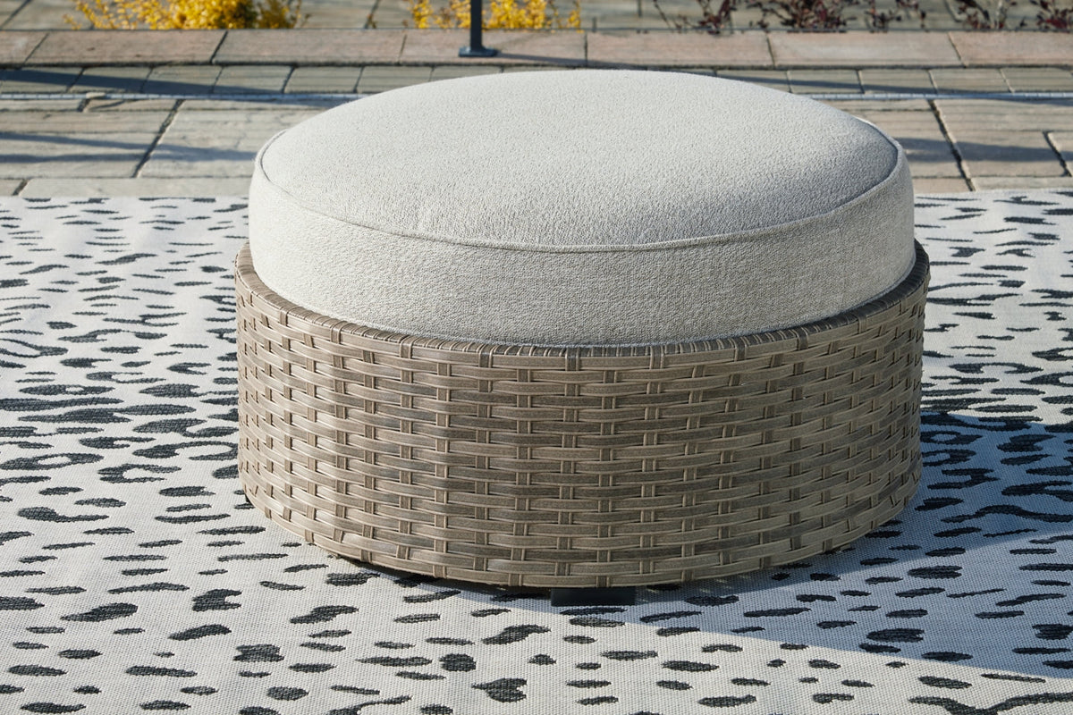 Calworth Outdoor Ottoman with Cushion - furniture place usa