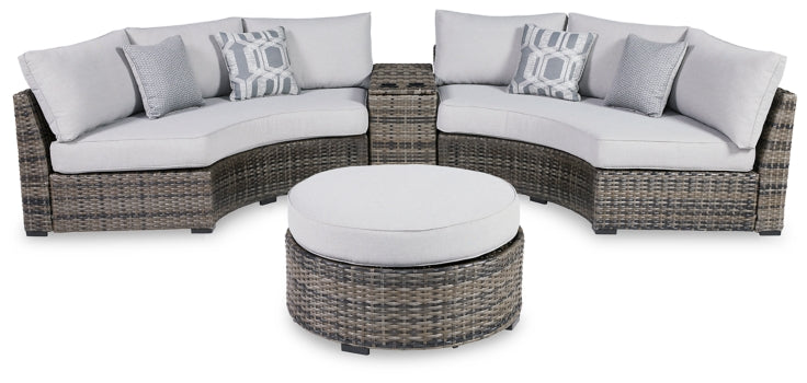 Harbor Court 3-Piece Outdoor Sectional with Ottoman - furniture place usa