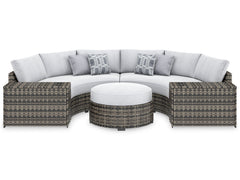 Harbor Court 4-Piece Outdoor Sectional with Ottoman - furniture place usa