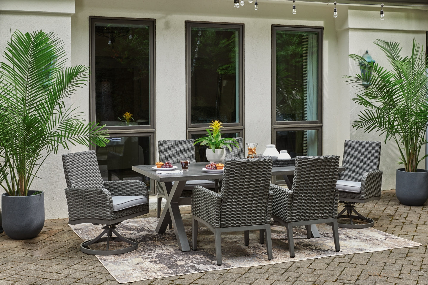 Elite Park Outdoor Dining Table and 6 Chairs - PKG014907 - furniture place usa
