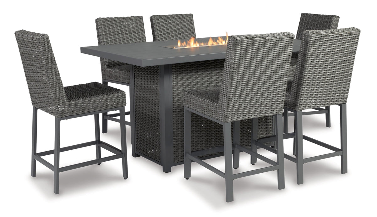 Palazzo Outdoor Fire Pit Table and 4 Chairs - furniture place usa