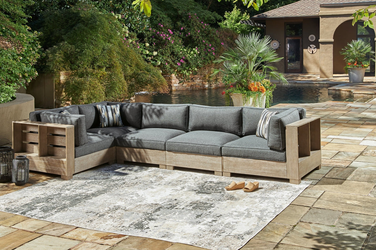 Citrine Park 5-Piece Outdoor Sectional - furniture place usa
