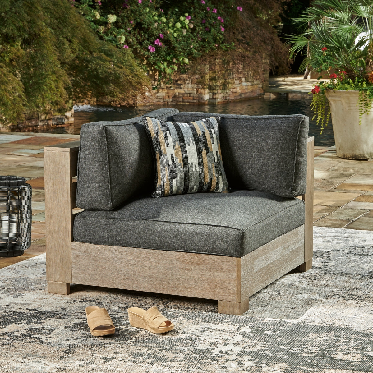 Citrine Park 4-Piece Outdoor Sectional with Ottoman - furniture place usa