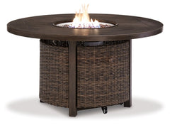 Paradise Trail Outdoor Fire Pit Table with 4 Lounge Chairs - furniture place usa