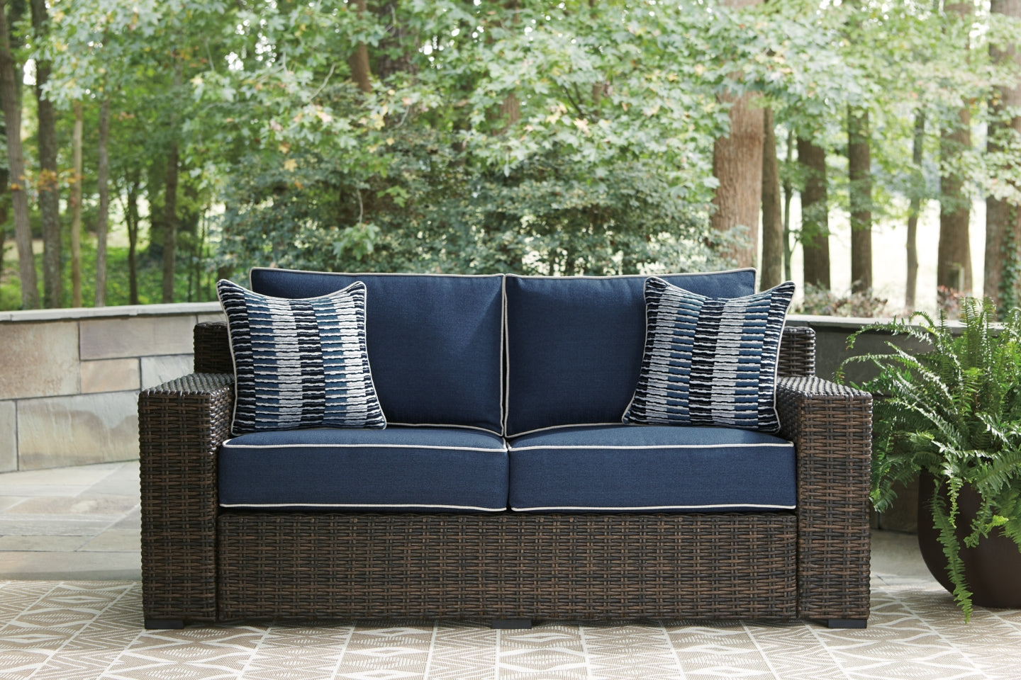 Grasson Lane Outdoor Sofa, Loveseat and Ottoman - furniture place usa