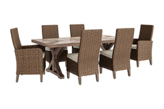 Beachcroft Outdoor Dining Table and 6 Chairs - PKG000298 - furniture place usa