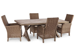 Beachcroft Outdoor Dining Table and 4 Chairs - PKG014591 - furniture place usa