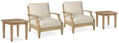 Clare View 2 Outdoor Lounge Chairs with 2 End Tables - furniture place usa