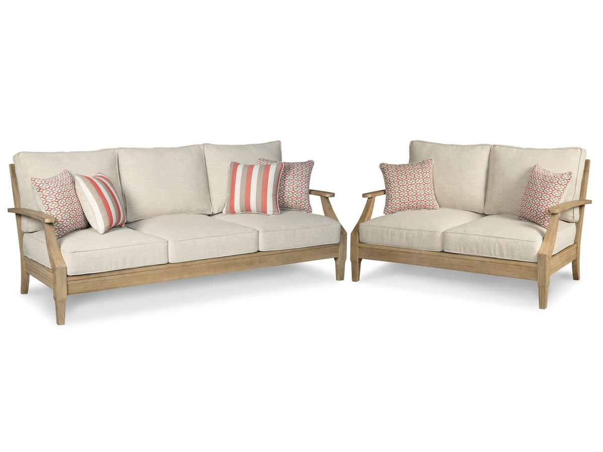 Clare View Outdoor Sofa and Loveseat - furniture place usa