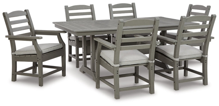 Visola Outdoor Dining Table with 6 Chairs - furniture place usa
