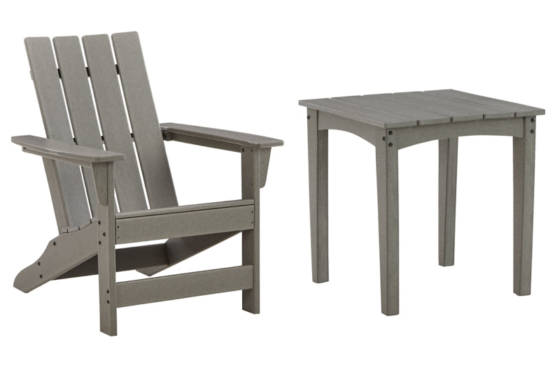 Visola Outdoor Adirondack Chair and End Table - furniture place usa