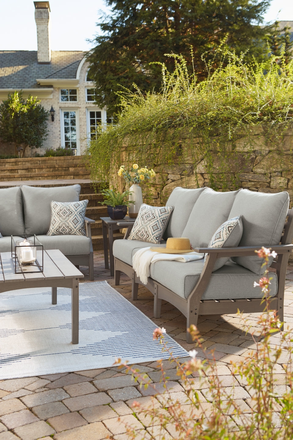 Visola Outdoor Sofa with Cushion - furniture place usa