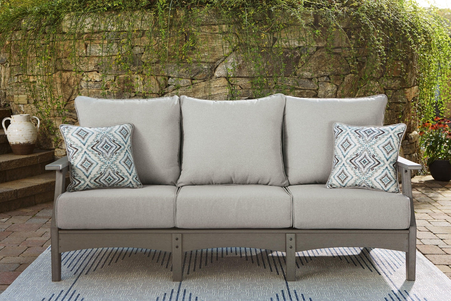 Visola Outdoor Sofa with Cushion - furniture place usa