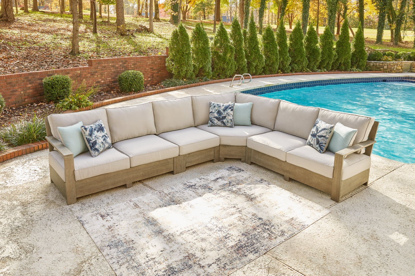 Silo Point 3-Piece Outdoor Sectional with 2 Chairs - furniture place usa