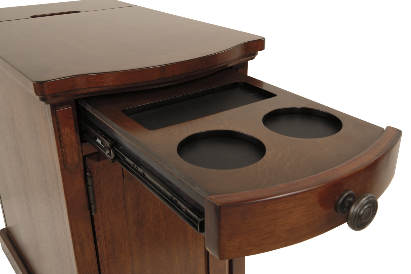 Laflorn Chairside End Table with USB Ports & Outlets - furniture place usa