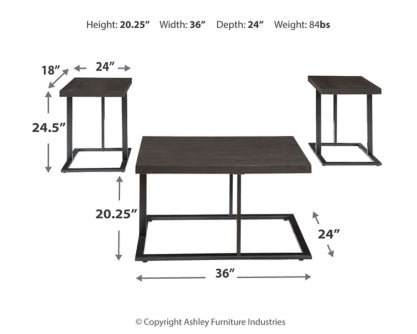 Airdon Table (Set of 3) - furniture place usa
