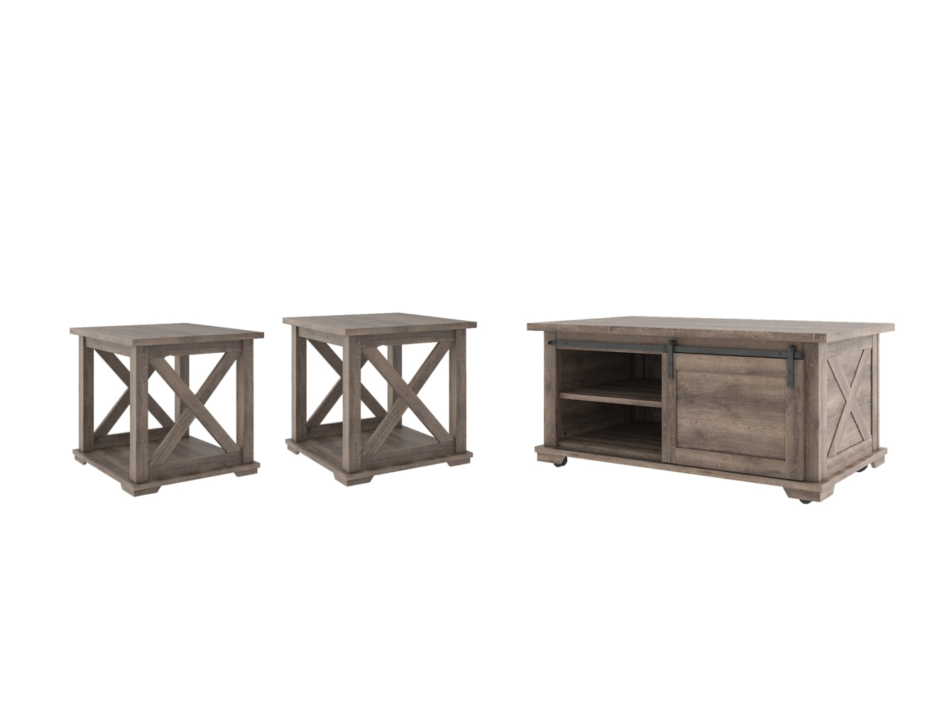 Arlenbry Coffee Table and 2 End Tables - furniture place usa