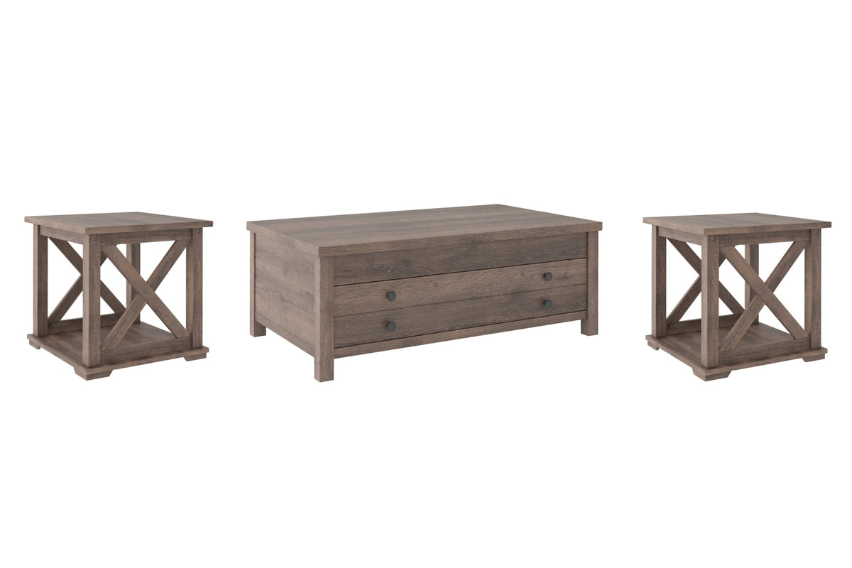 Arlenbry Coffee Table with 2 End Tables - PKG007134 - furniture place usa